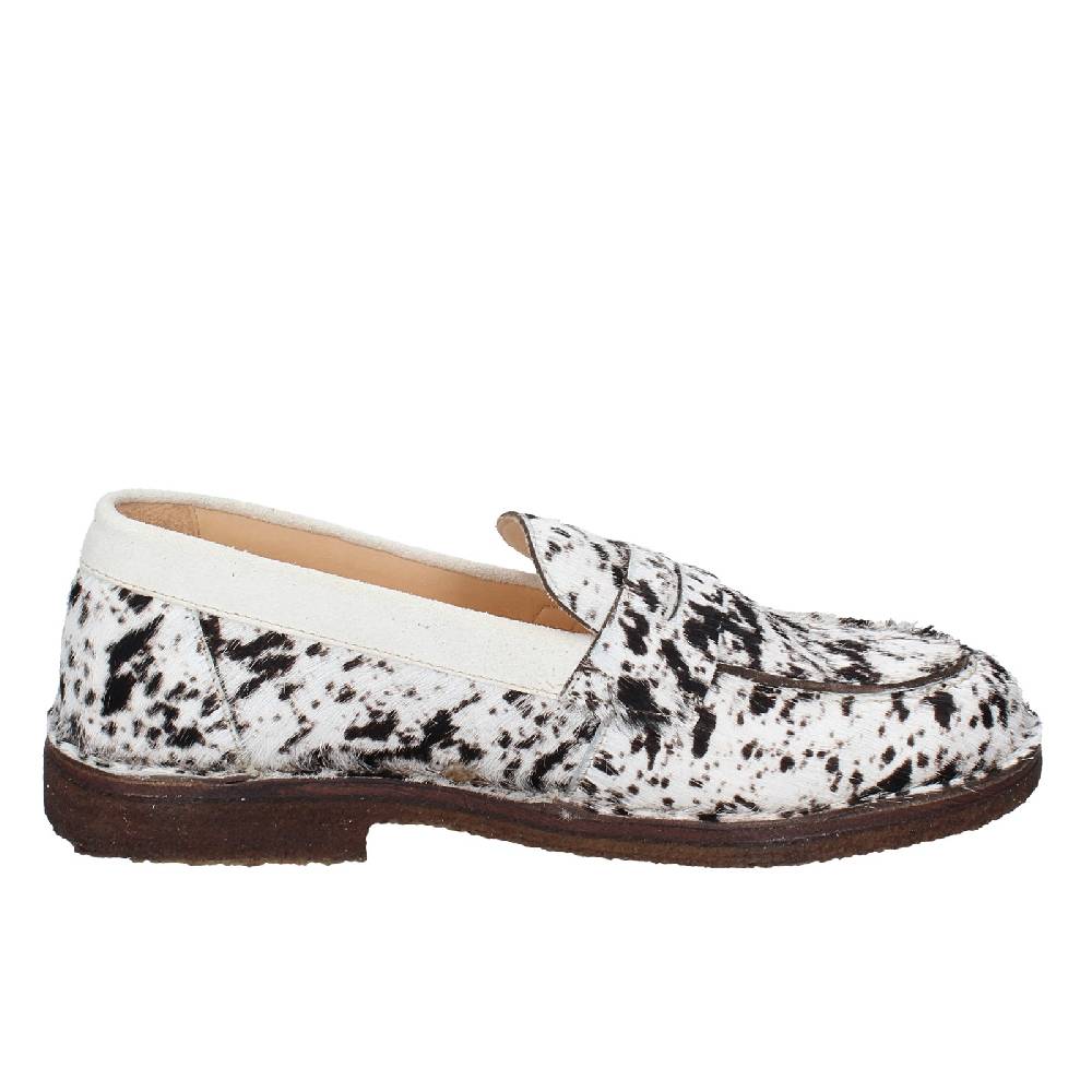 scarpe donna ASTORFLEX mocassini bianco cavallino nero camoscio EY780 Economico