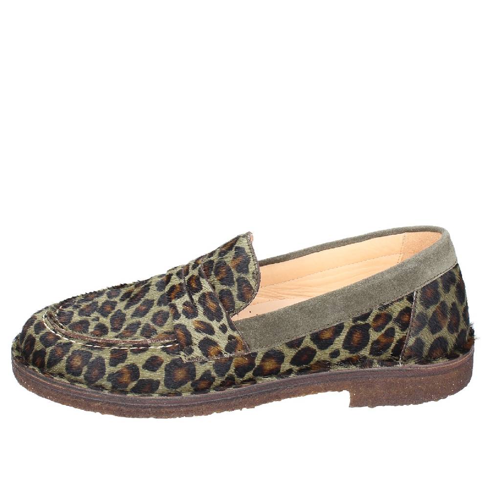 scarpe donna ASTORFLEX mocassini verde cavallino camoscio EY783 Online
