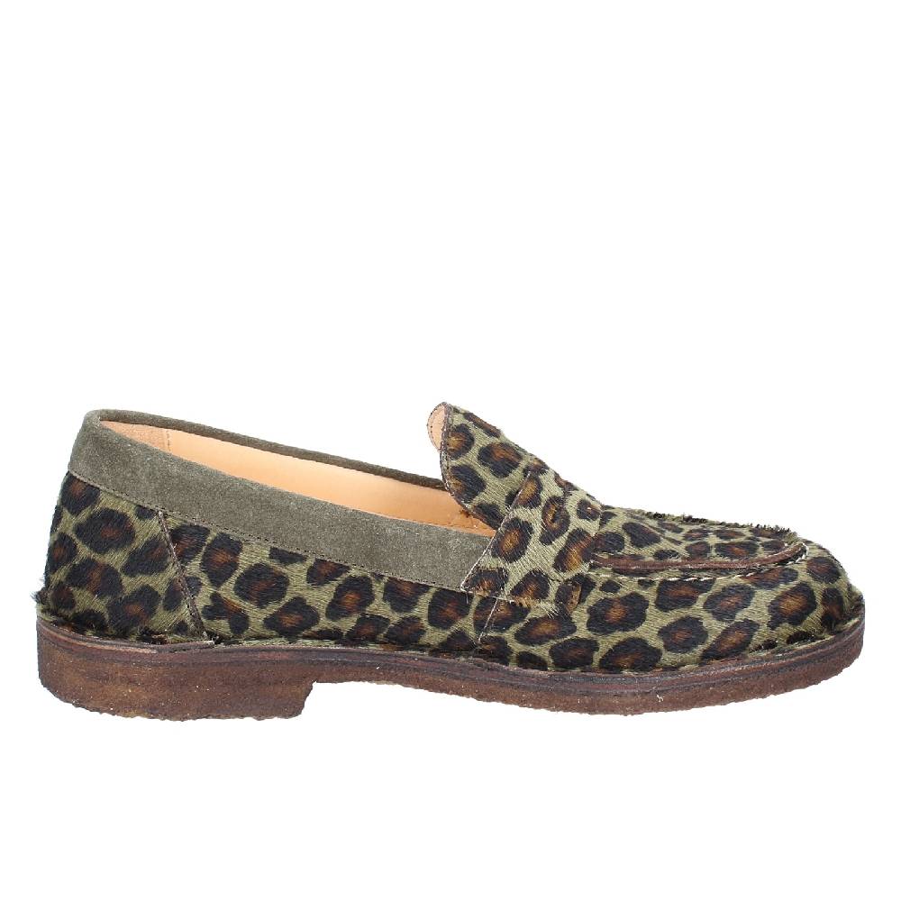 scarpe donna ASTORFLEX mocassini verde cavallino camoscio EY783 Online