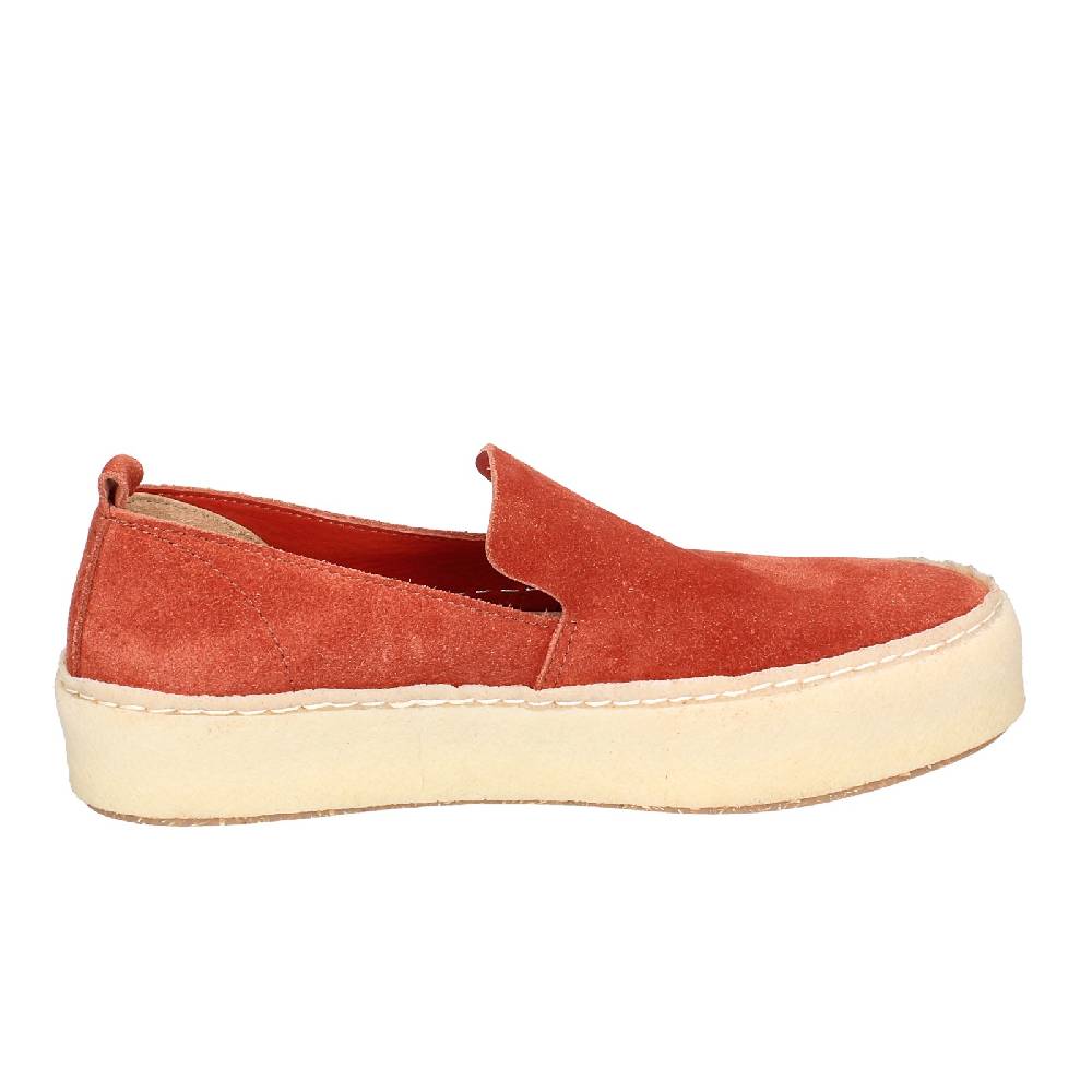 scarpe donna ASTORFLEX mocassini rosso camoscio EY838 Enormi sconti