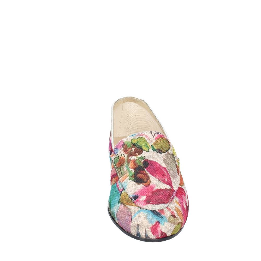 scarpe donna ANNIEL mocassini multicolore tessuto EY674 In Vendita
