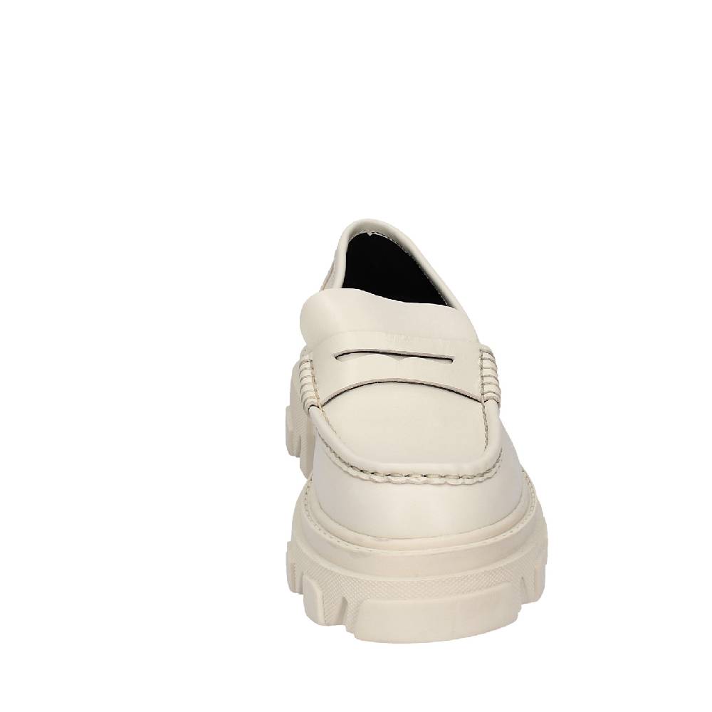scarpe donna STOKTON mocassini beige pelle EY944 Trasporto libero internazionale