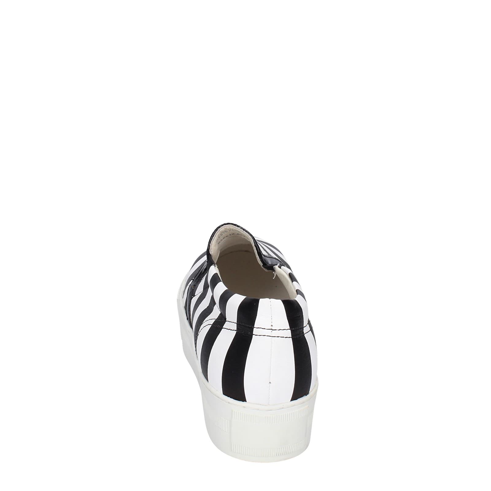 scarpe donna CULT mocassini bianco pelle nero EY359 Saldi Di Fabbrica