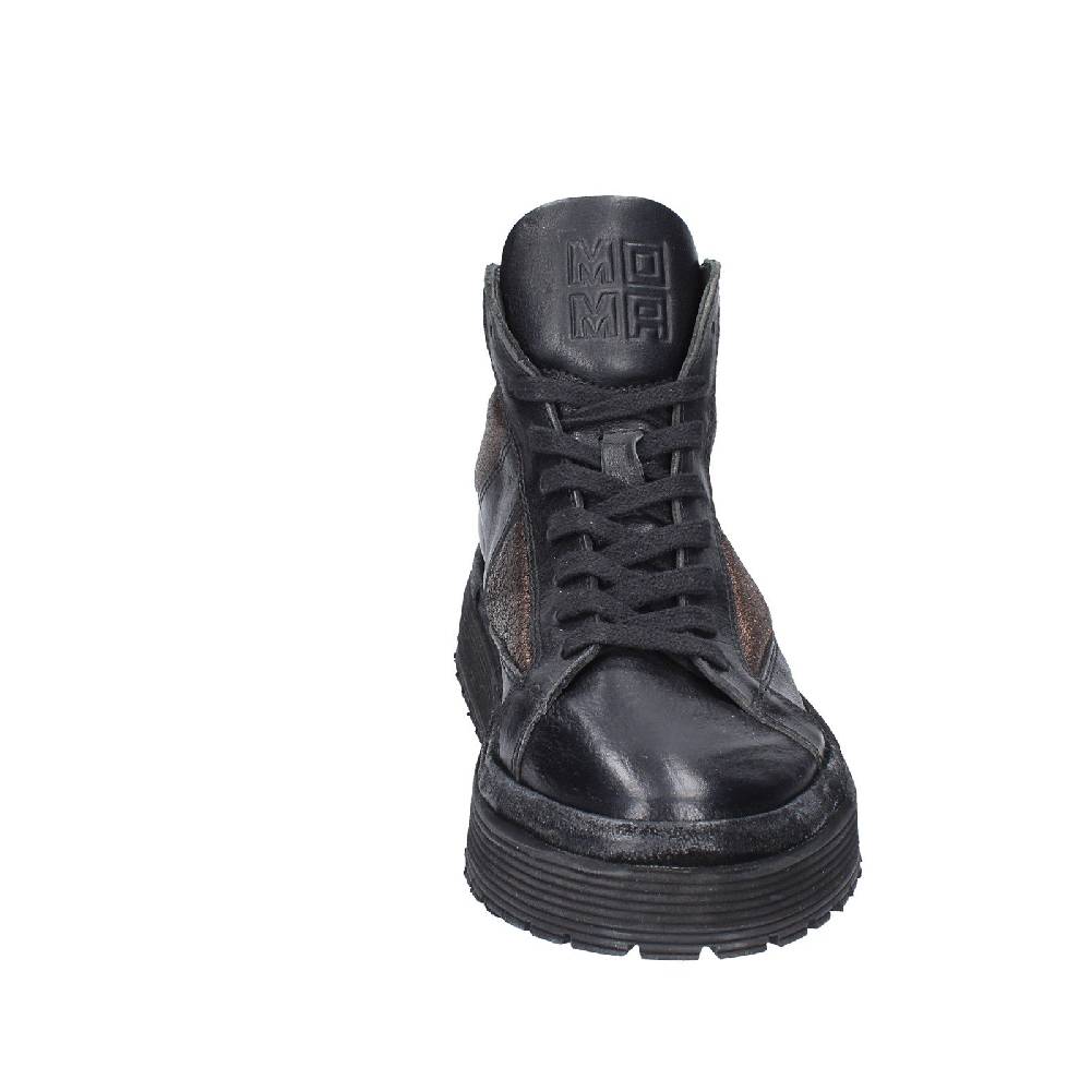 scarpe donna MOMA sneakers nero pelle bronzo 1BW316 EY622 Italia