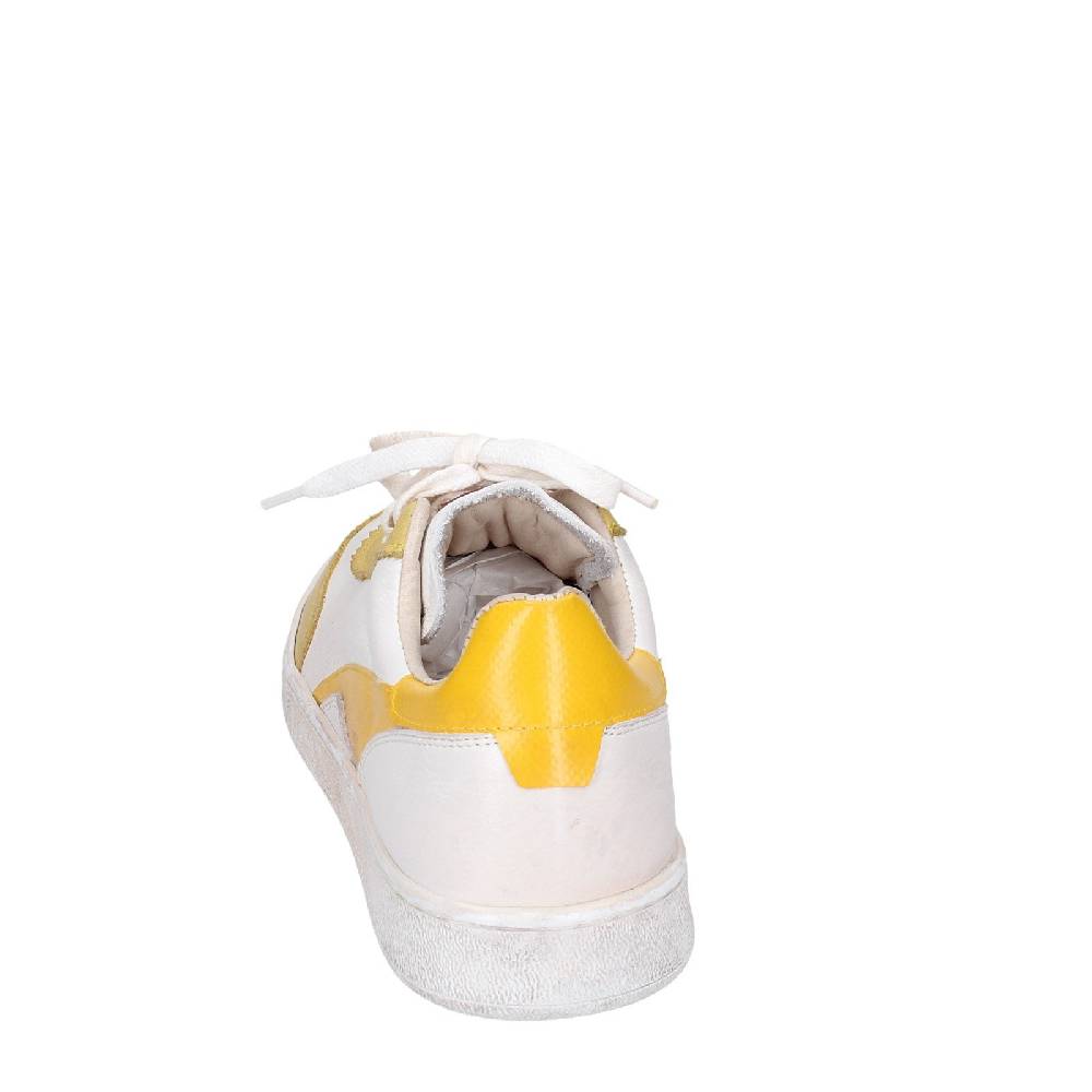 scarpe donna MOMA sneakers bianco pelle giallo 49402A VINTAGE EX506 2025