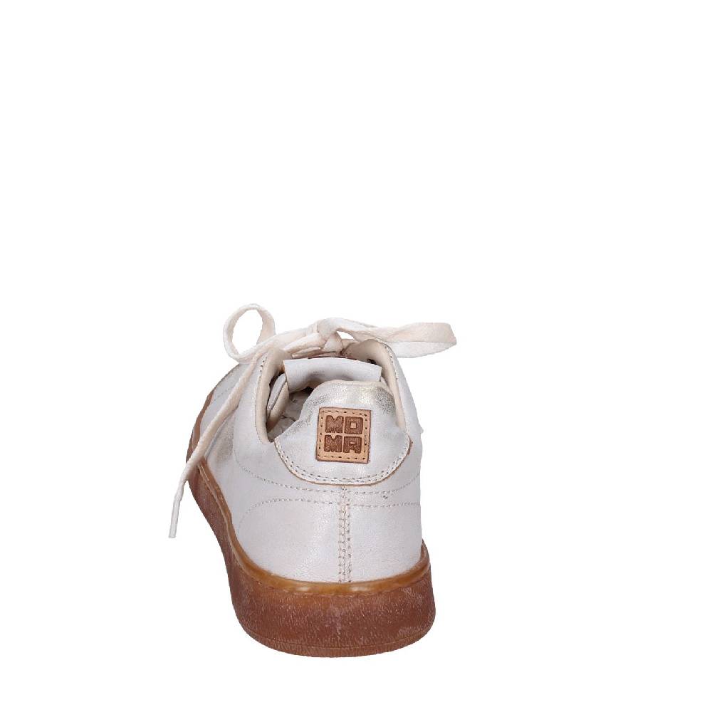 scarpe donna MOMA sneakers bianco pelle platino 49401A VINTAGE EX442 In Linea