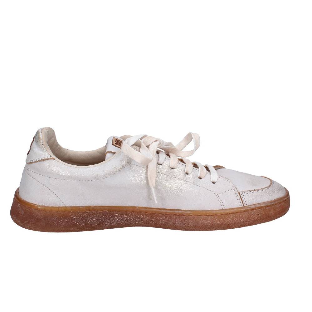 scarpe donna MOMA sneakers bianco pelle platino 49401A VINTAGE EX442 In Linea