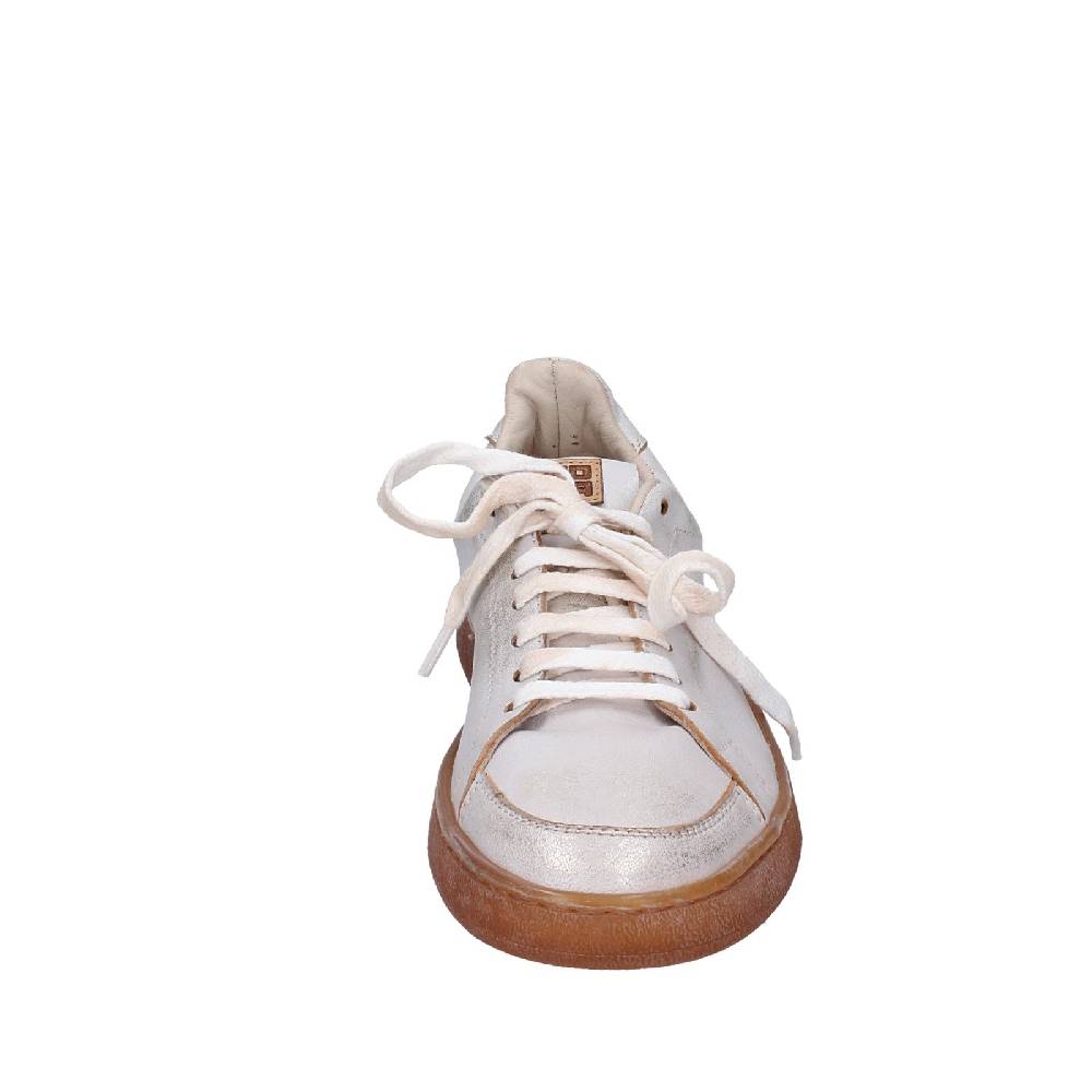 scarpe donna MOMA sneakers bianco pelle platino 49401A VINTAGE EX442 In Linea