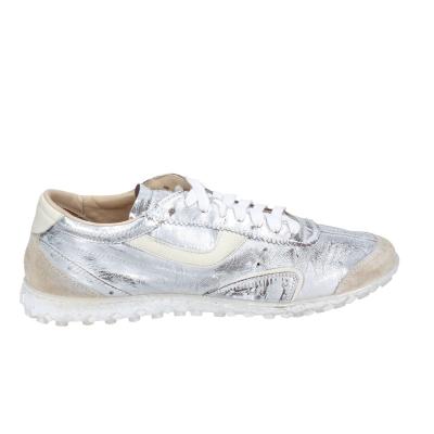 scarpe donna MOMA sneakers grigio pelle beige camoscio BC176 Nuovo