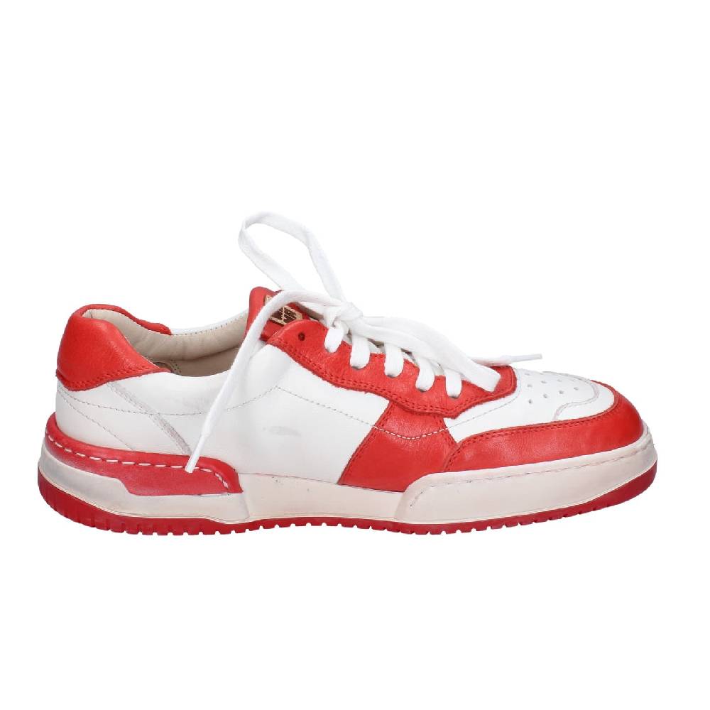 scarpe donna MOMA sneakers bianco pelle rosa EY593 Vendita