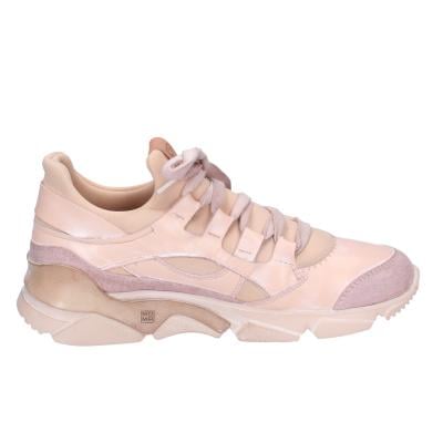 scarpe donna MOMA sneakers rosa pelle tessuto BK453 Pezzi Unici