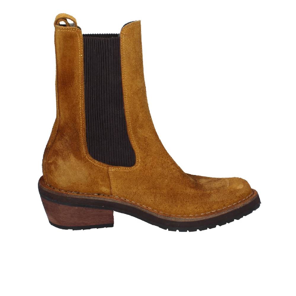 scarpe donna MOMA stivaletti marrone camoscio 75301C EY565 Affare Del Giorno