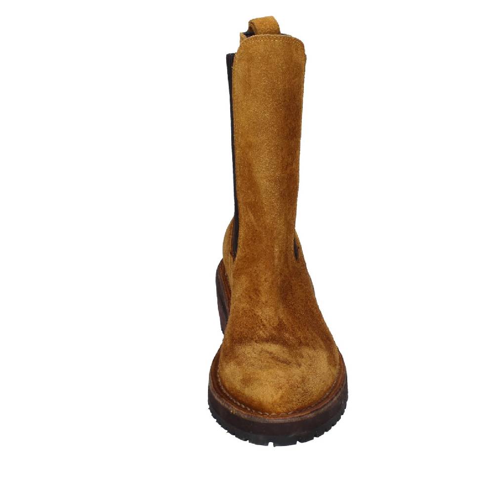 scarpe donna MOMA stivaletti marrone camoscio 75301C EY565 Affare Del Giorno
