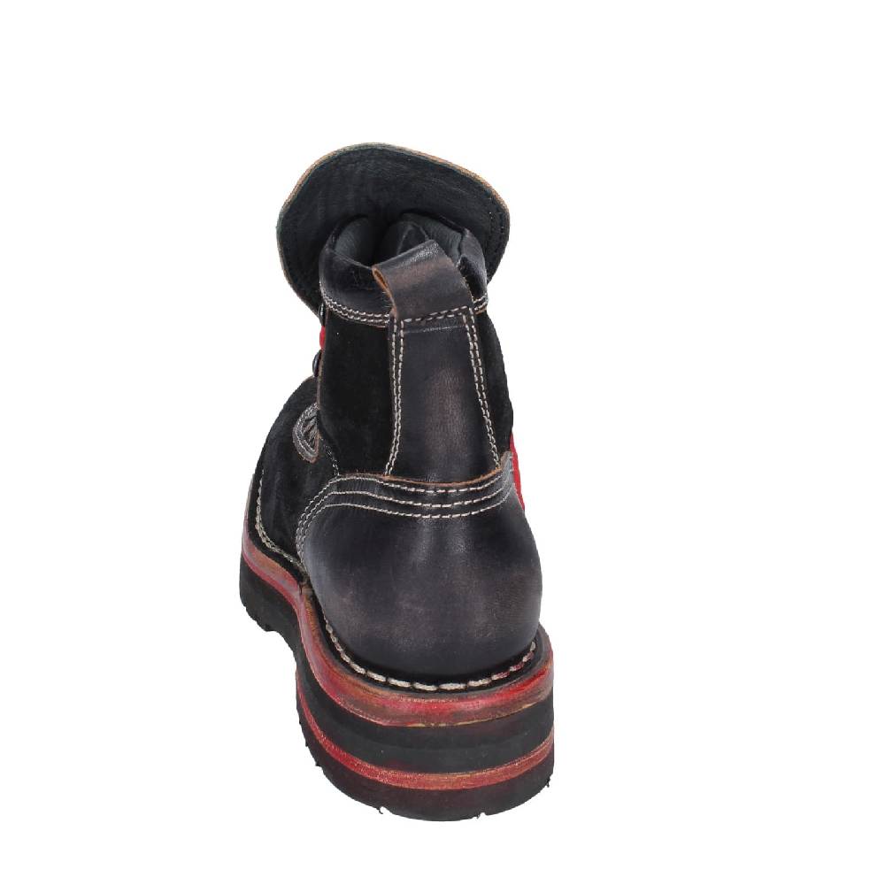 scarpe donna MOMA stivaletti nero pelle camoscio 81301B EY563 Prezzo Ridotto