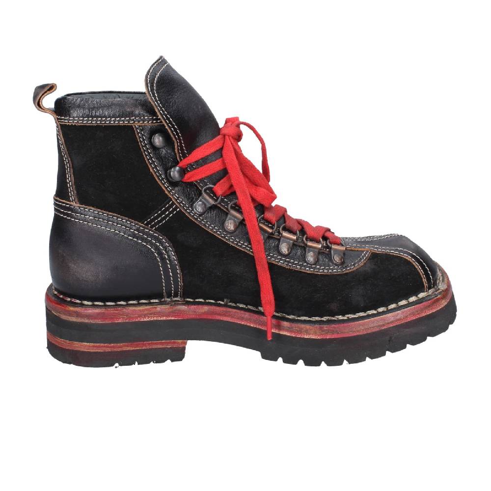 scarpe donna MOMA stivaletti nero pelle camoscio 81301B EY563 Prezzo Ridotto