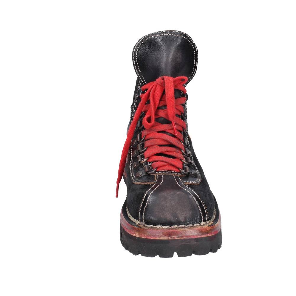 scarpe donna MOMA stivaletti nero pelle camoscio 81301B EY563 Prezzo Ridotto