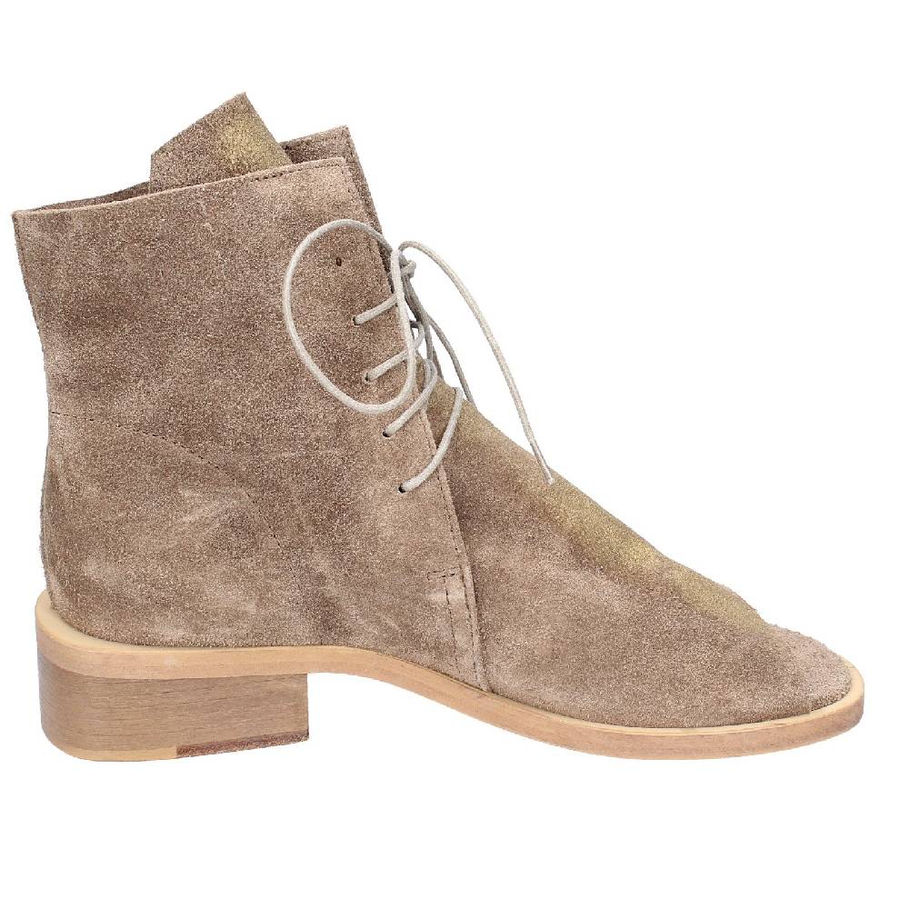 scarpe donna MOMA stivaletti marrone camoscio oro 35402I VINTAGE EX443 Sottocosto
