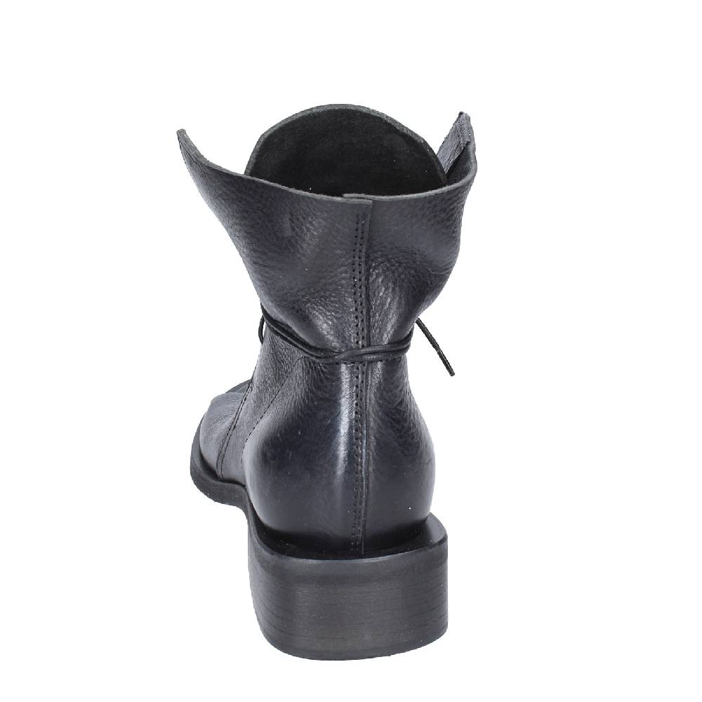 scarpe donna MOMA stivaletti nero pelle argento 35402I VINTAGE EX398 Convenienza