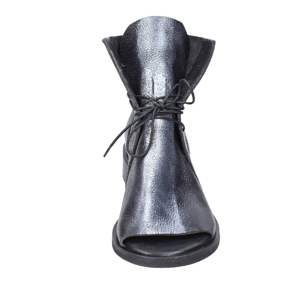 scarpe donna MOMA stivaletti nero pelle argento 35402I VINTAGE EX398 Convenienza