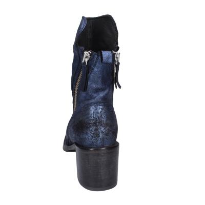 scarpe donna MOMA stivaletti blu pelle camoscio 1CW343 VINTAGE BD819 Sconto
