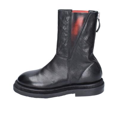 scarpe donna MOMA stivaletti nero pelle rosso 1CW339 VINTAGE BD939 In Vendita