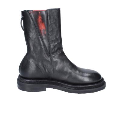 scarpe donna MOMA stivaletti nero pelle rosso 1CW339 VINTAGE BD939 In Vendita