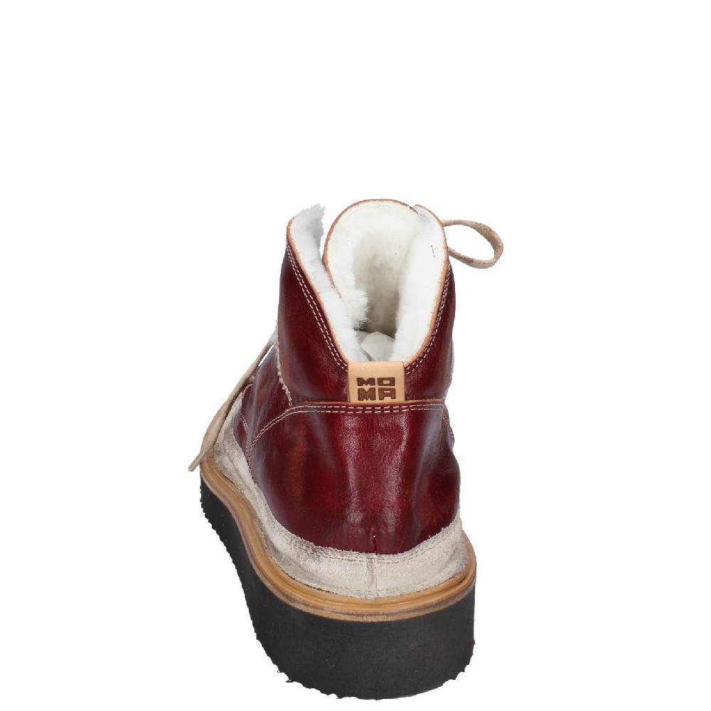 scarpe donna MOMA stivaletti bordeaux pelle camoscio EY579 Economico