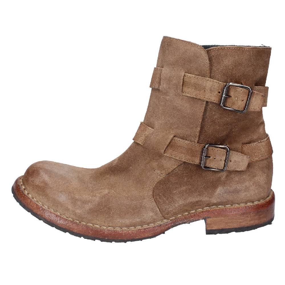 scarpe donna MOMA stivaletti marrone camoscio 71303C EY570 Outlet