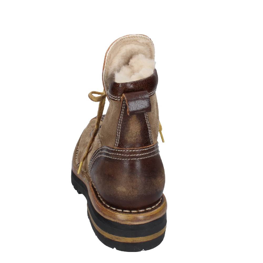 scarpe donna MOMA stivaletti marrone camoscio beige pelle 81301B EY576 Hotsell