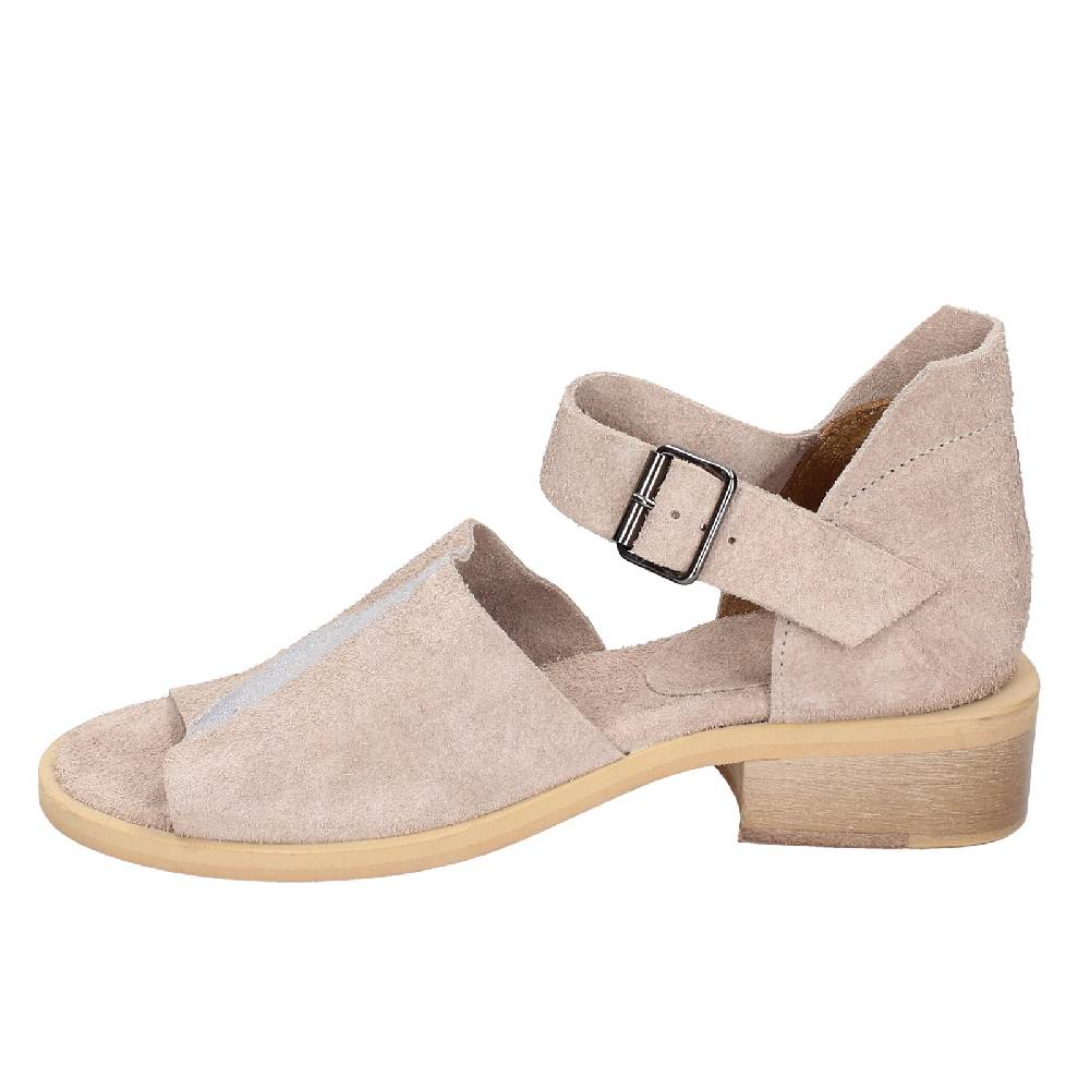 scarpe donna MOMA sandali beige camoscio argento 35403G VINTAGE EX453 Vendita Calda