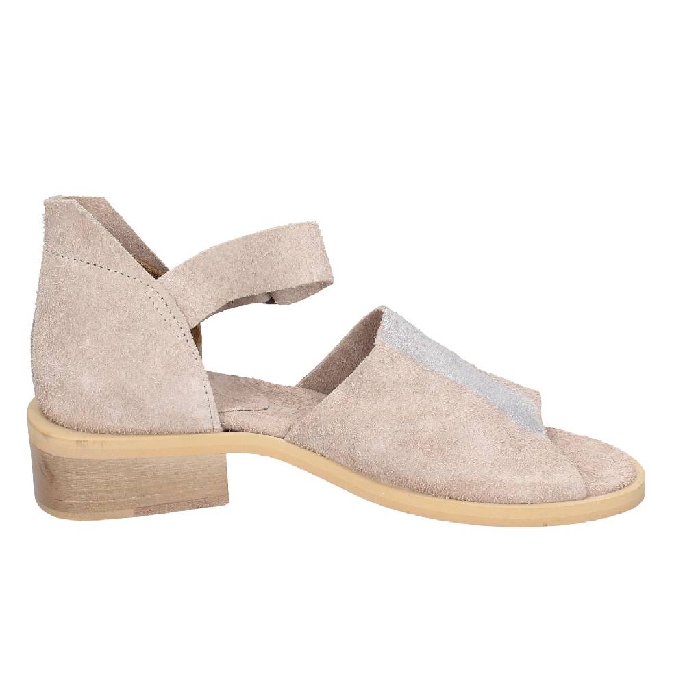 scarpe donna MOMA sandali beige camoscio argento 35403G VINTAGE EX453 Vendita Calda