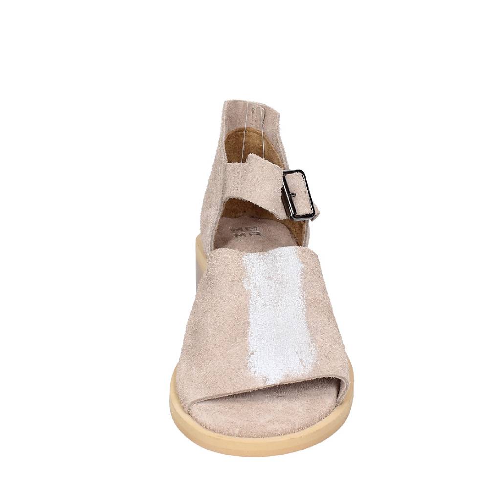 scarpe donna MOMA sandali beige camoscio argento 35403G VINTAGE EX453 Vendita Calda