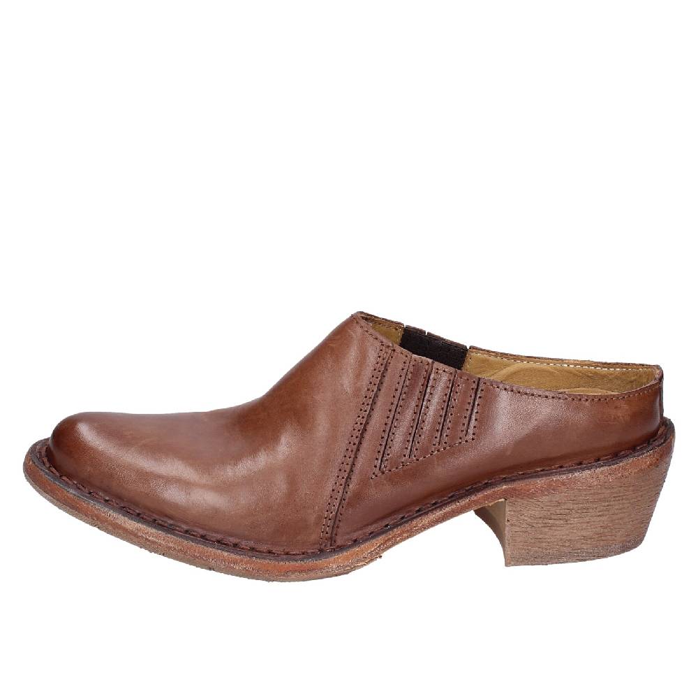 scarpe donna MOMA sandali marrone pelle VINTAGE SABOT EX457 Vendita Economica