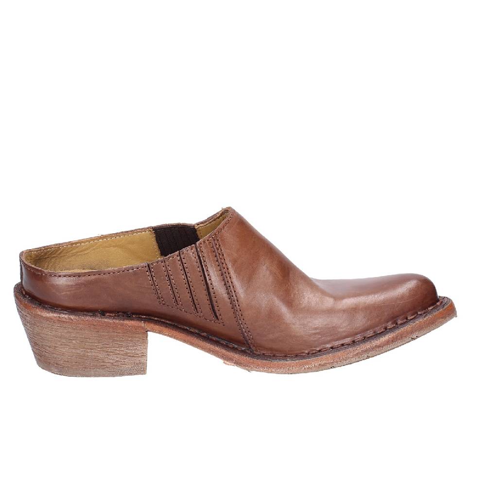 scarpe donna MOMA sandali marrone pelle VINTAGE SABOT EX457 Vendita Economica
