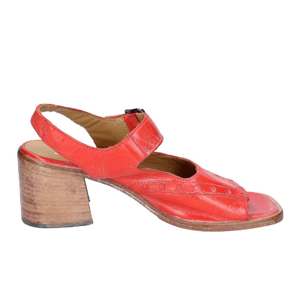 scarpe donna MOMA sandali rosso pelle 46404G VINTAGE EX450 Moda