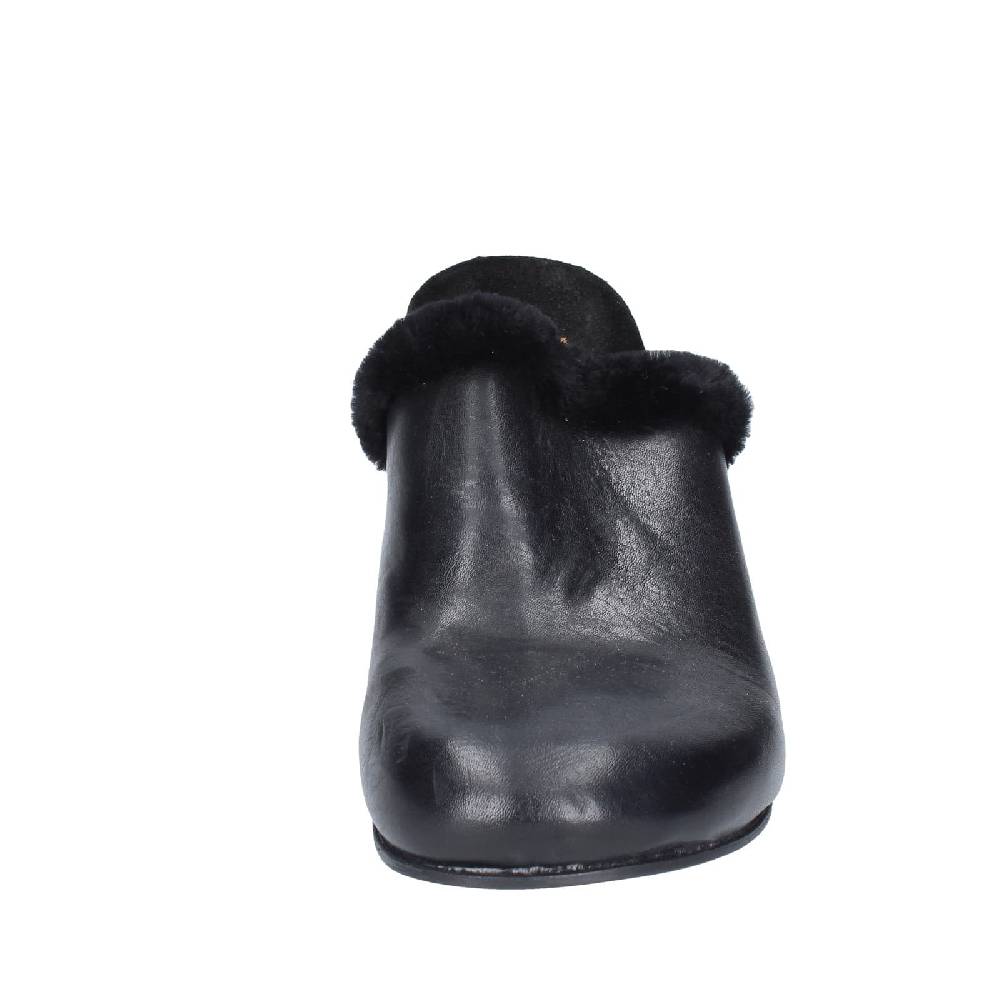scarpe donna MOMA sandali nero pelle pelliccia EY580 Italy