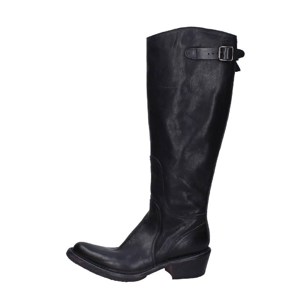 scarpe donna MOMA stivali nero pelle 77303D-CU EY491 Pezzi Unici