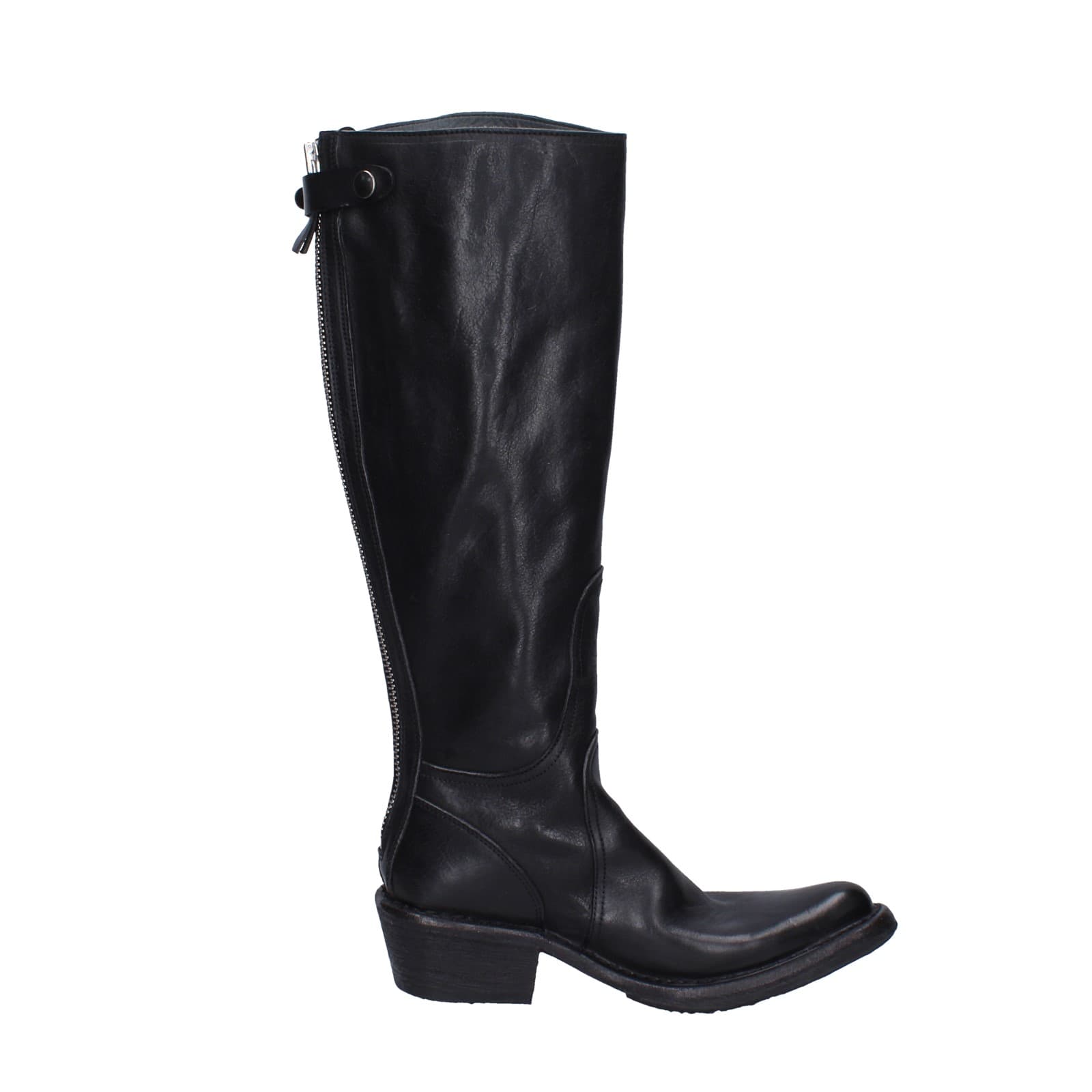 scarpe donna MOMA stivali nero pelle 77303D-CU EY491 Pezzi Unici