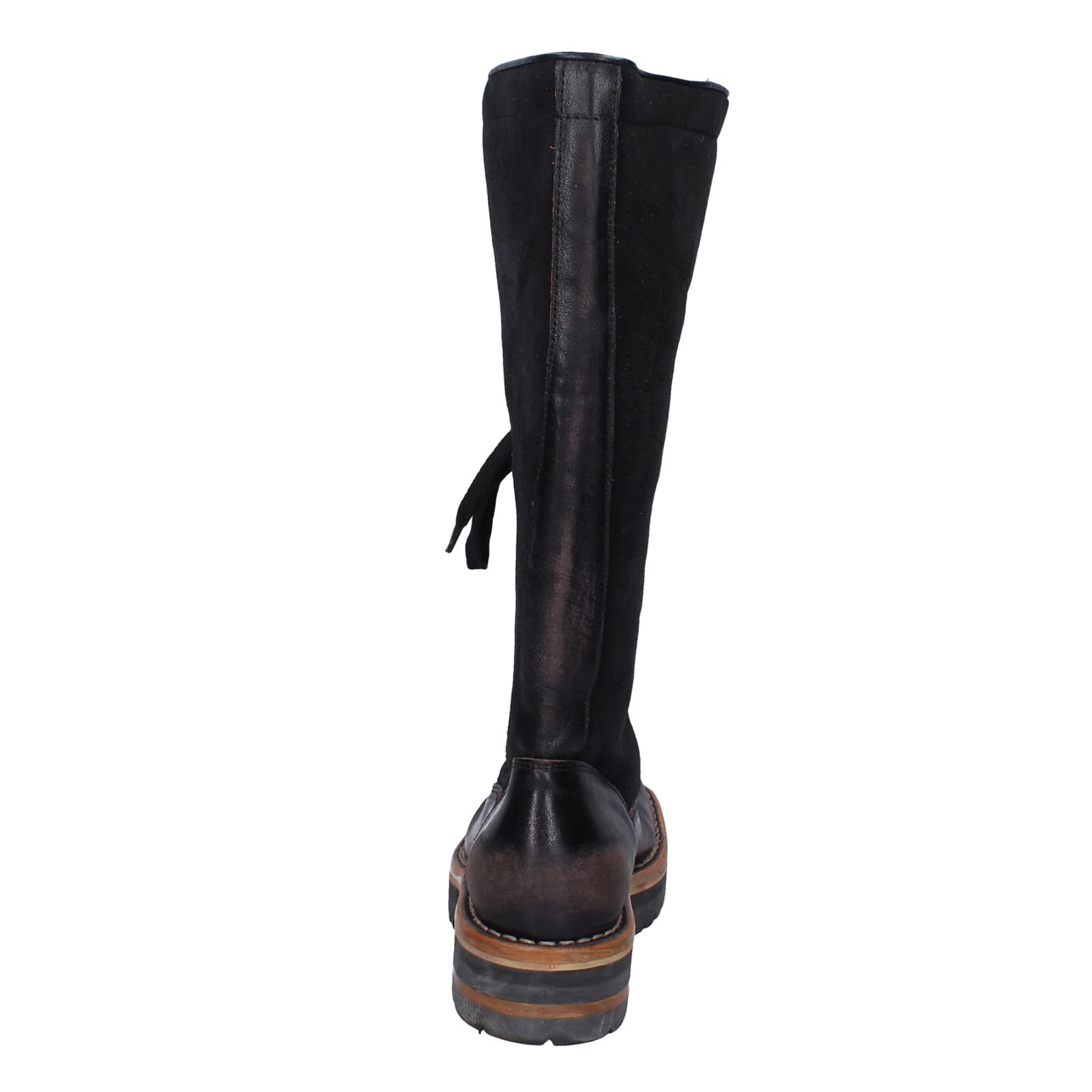 scarpe donna MOMA stivali nero camoscio pelle 81304D-VADO EY495 Soddisfazione Garantita