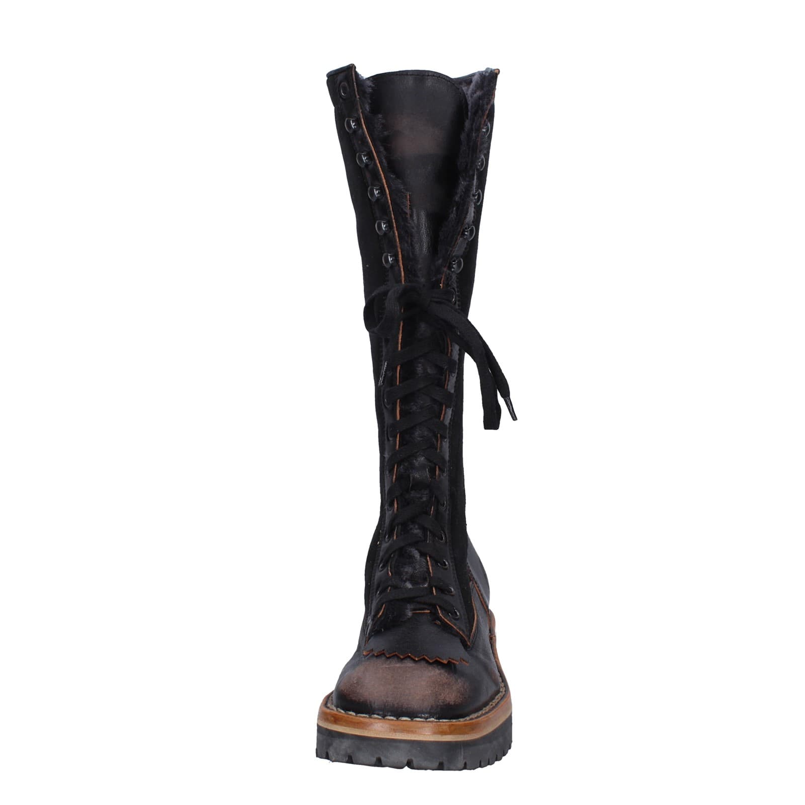 scarpe donna MOMA stivali nero camoscio pelle 81304D-VADO EY495 Soddisfazione Garantita