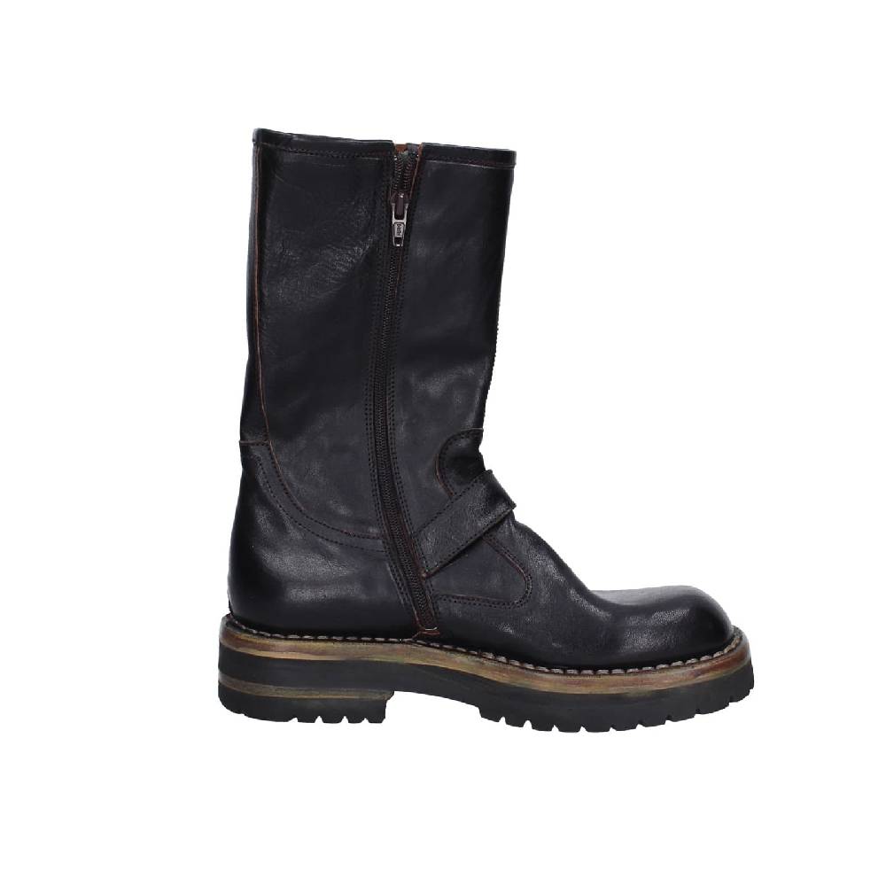 scarpe donna MOMA stivali nero pelle 81303C-VAR EY494 Negozi Online