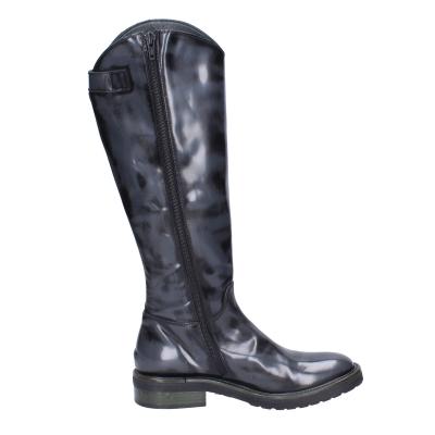 scarpe donna MOMA stivali grigio pelle lucida BK293 Consegna Veloce