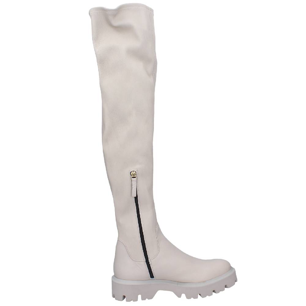 scarpe donna ROBERTO FESTA stivali beige pelle EX552 Promozione Limitata
