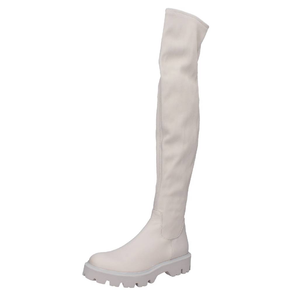 scarpe donna ROBERTO FESTA stivali beige pelle EX552 Promozione Limitata