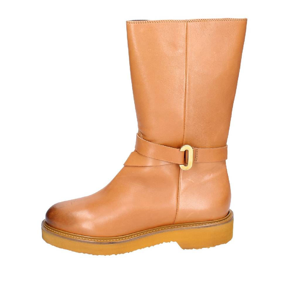 scarpe donna CARMENS stivali marrone pelle EX155 Fino Al -60%