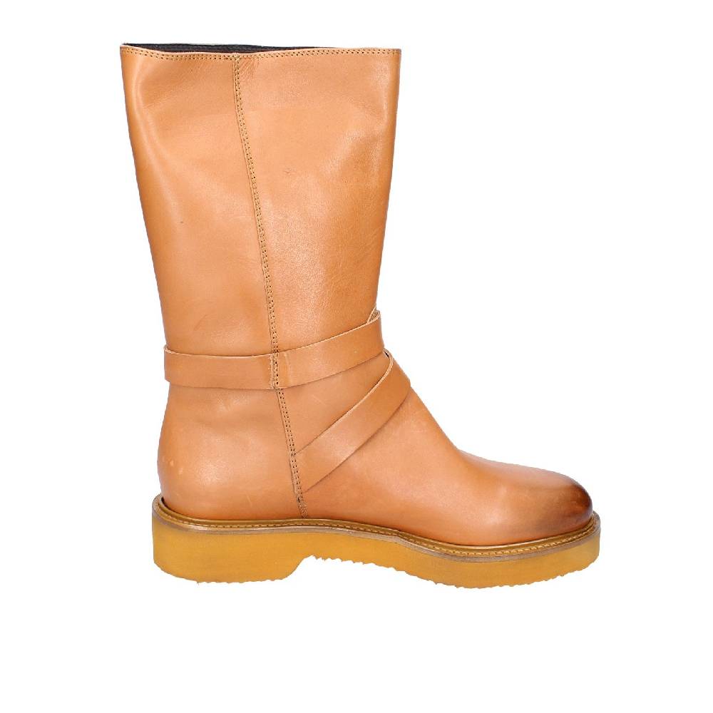 scarpe donna CARMENS stivali marrone pelle EX155 Fino Al -60%