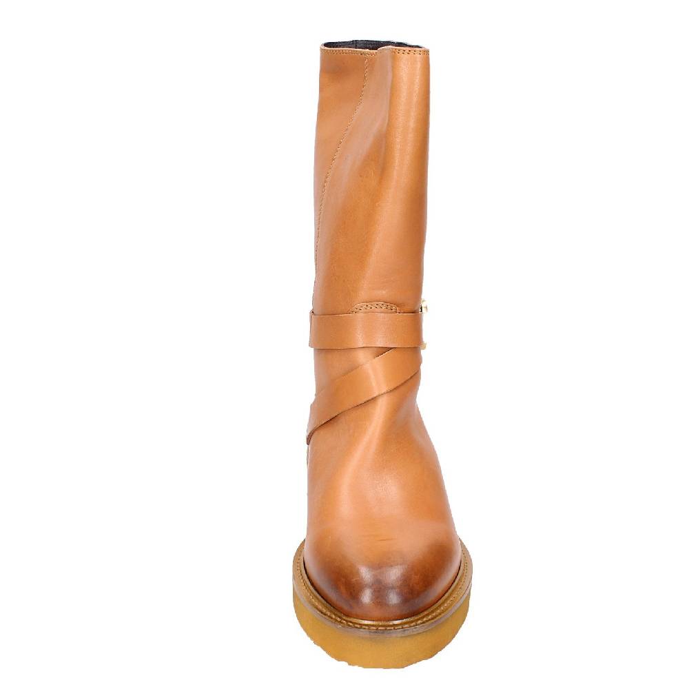 scarpe donna CARMENS stivali marrone pelle EX155 Fino Al -60%
