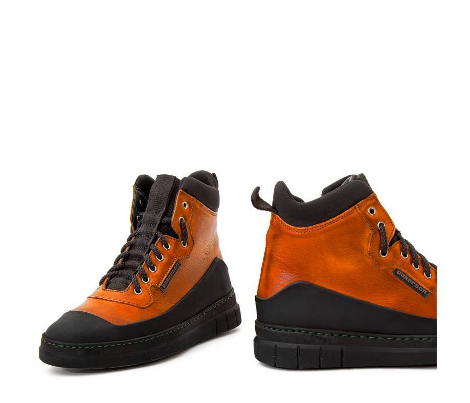 Pakerson STIVALETTO APUANE PELLE ARANCIO Spedizione Gratuita