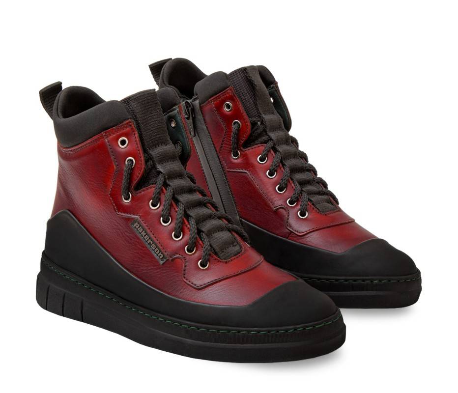 Pakerson STIVALETTO APUANE PELLE ROSSO BORDEAUX Negozi Online