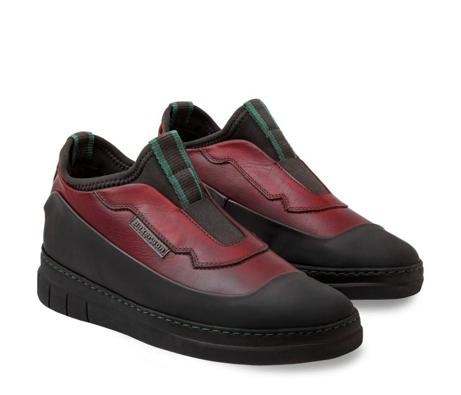 Pakerson SCARPA ABETONE PELLE ROSSO BORDEAUX Nuova